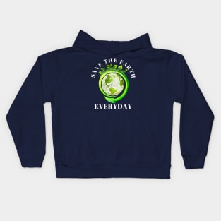 Save The Earth Everyday Ecology Environment Plant Lover Kids Hoodie